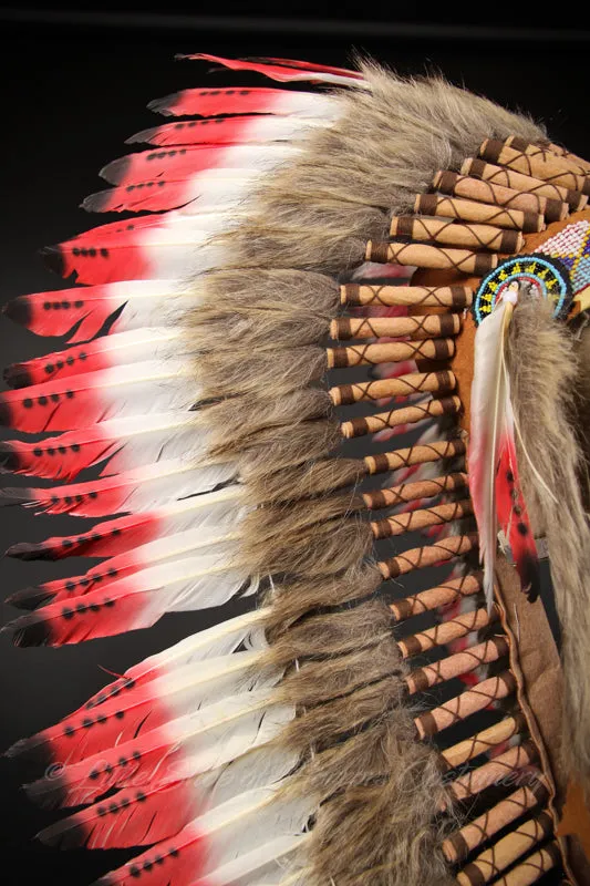 Native American Warbonnet: Long Red