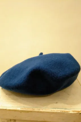 Navy Merino Wool Elosegui Beret