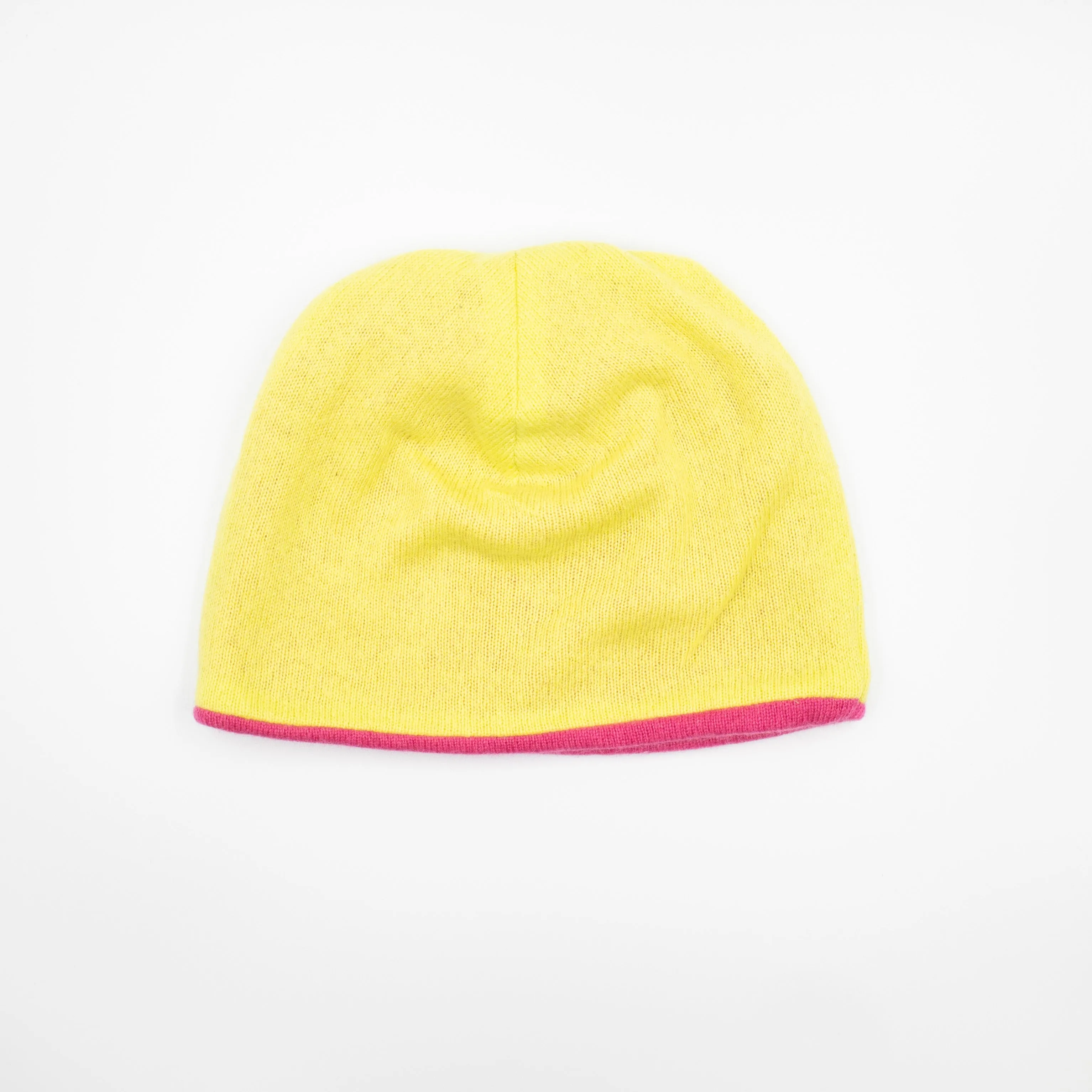 Neon Yellow and Hot Pink Beanie Hat
