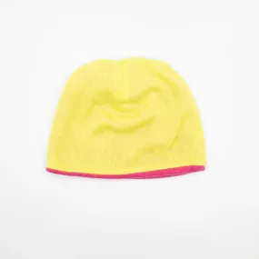 Neon Yellow and Hot Pink Beanie Hat
