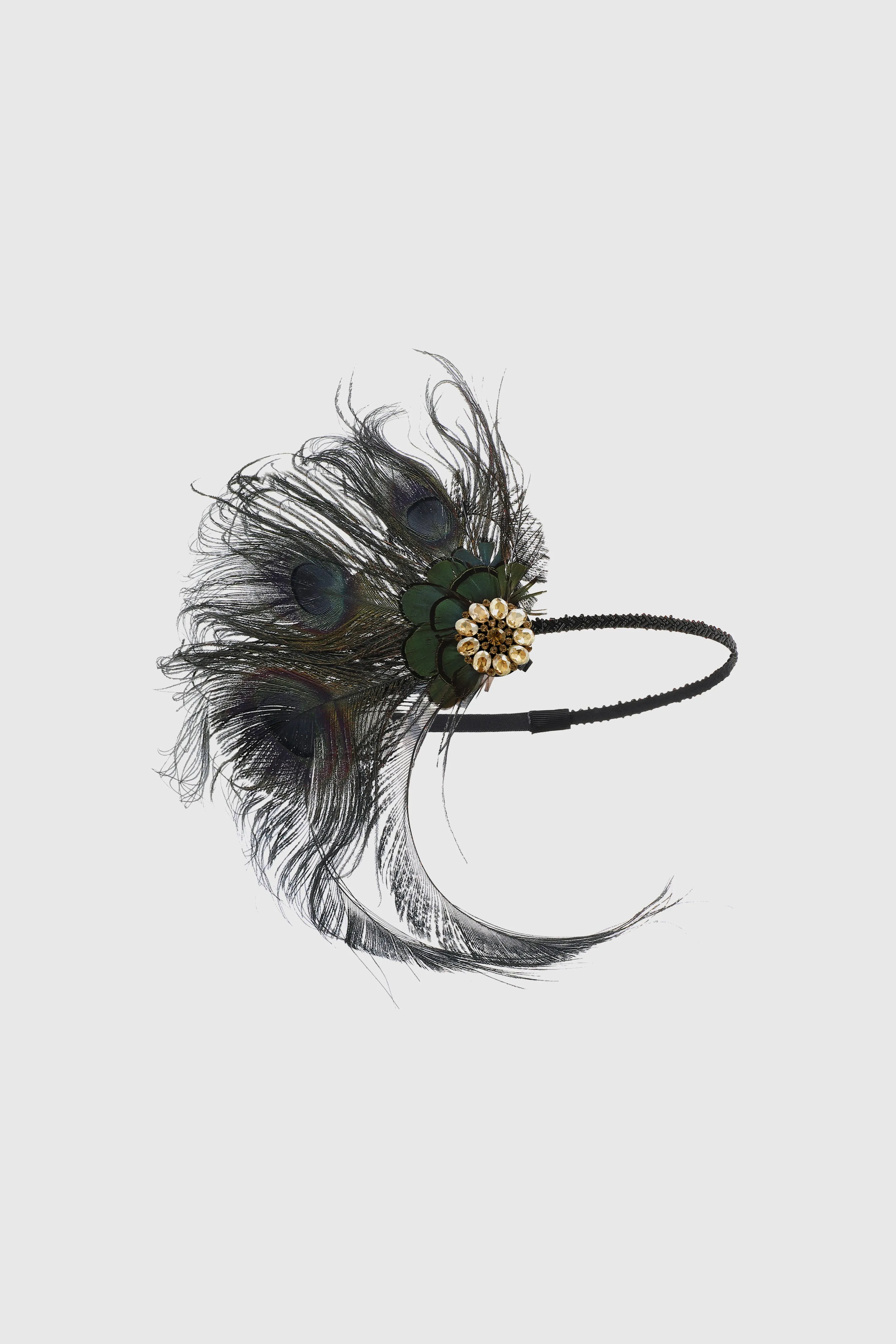 Nymph Peacock Feather Headpiece