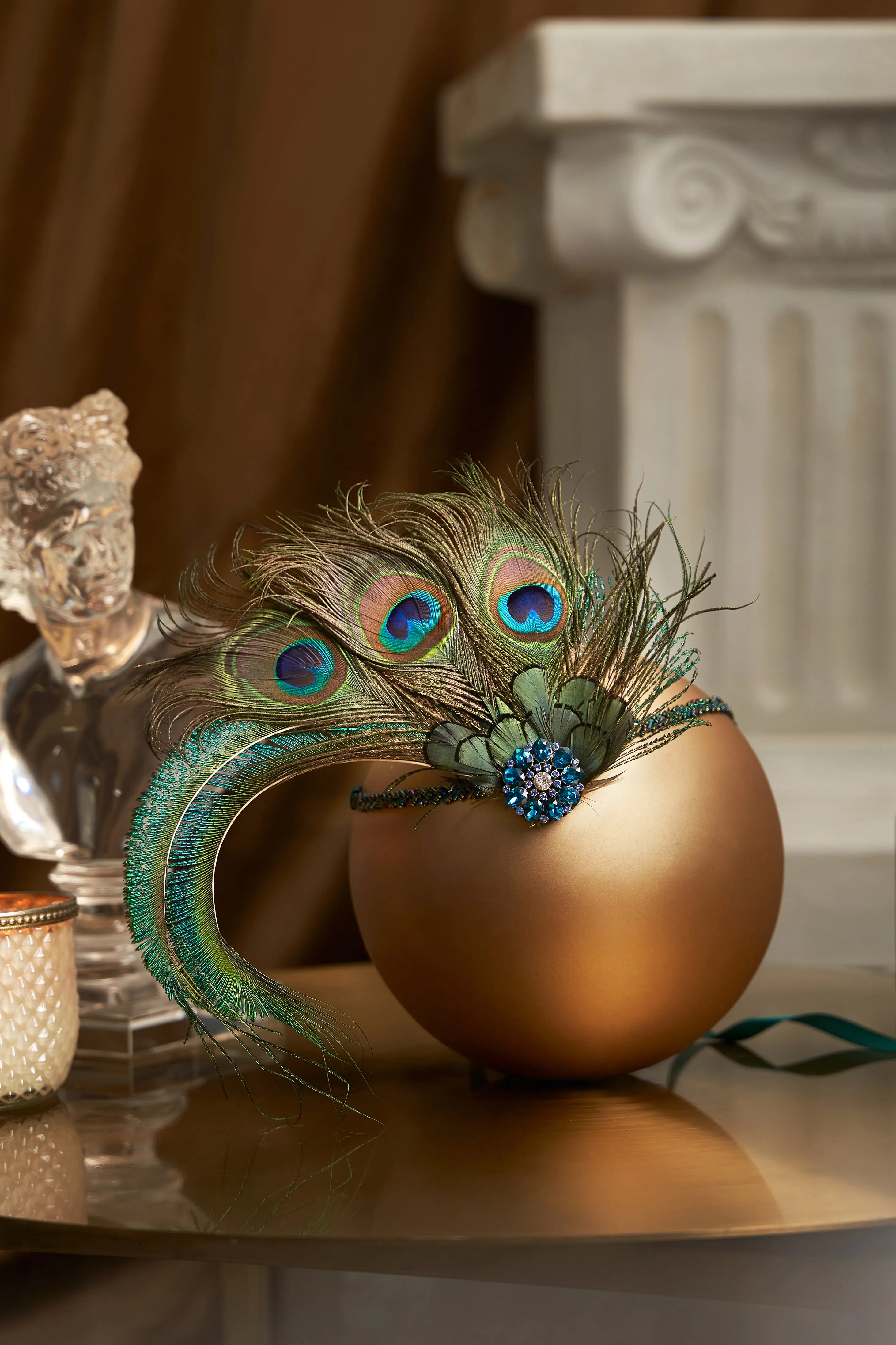 Nymph Peacock Feather Headpiece