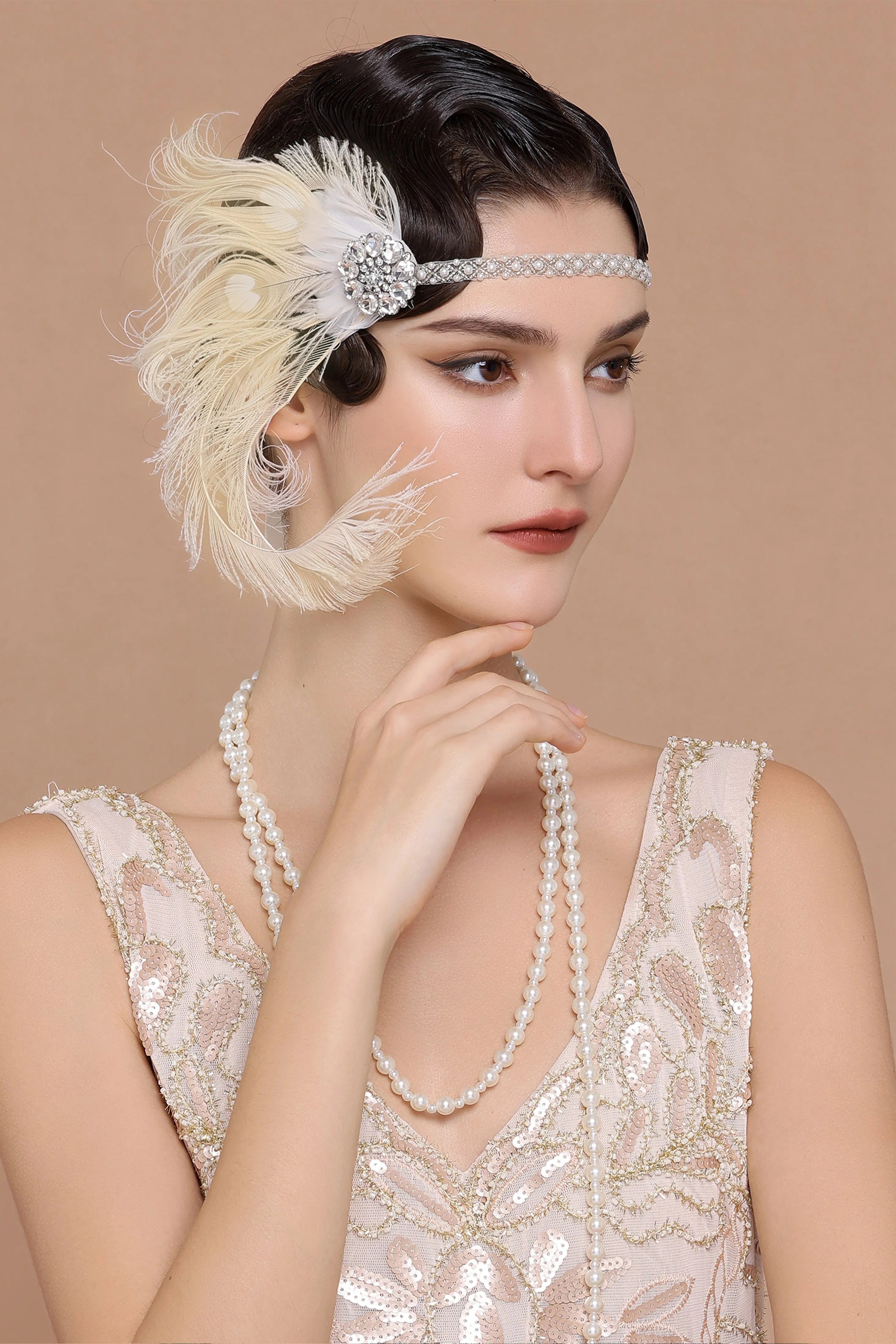 Nymph Peacock Feather Headpiece