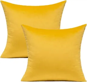 Ochre-Velvet Cushion Covers