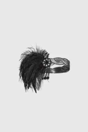 Ostrich Feather Sequin Headband