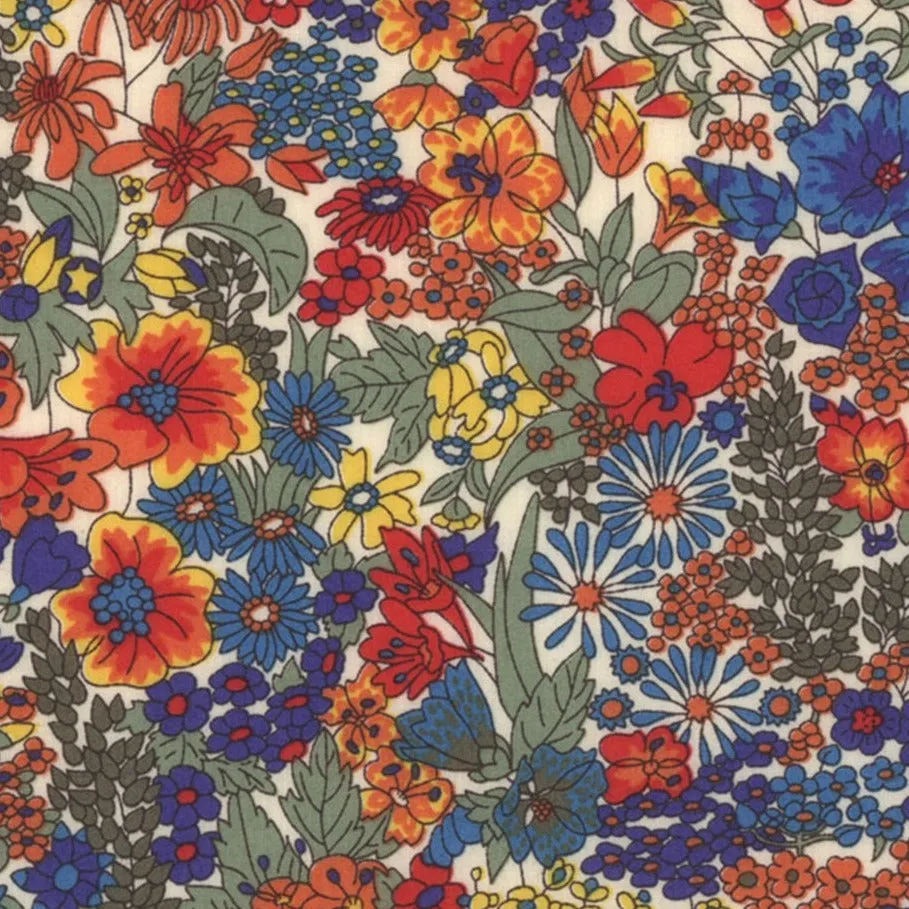 Paire de Barrettes à Noeud en Liberty - Margaret Annie - Rouille