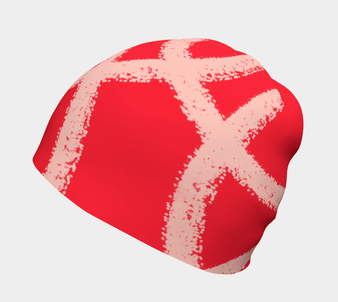 Peachy-Red Beanie for Mom and Daughter