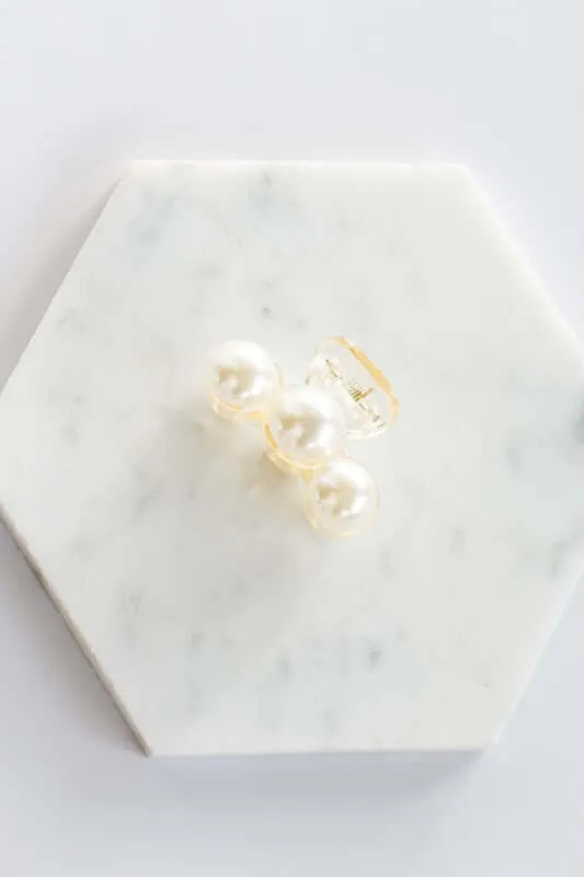 Pearl Hair Claw Clip Set - 2PK