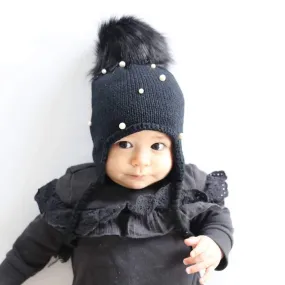 Pearl Pom Pom Beanies