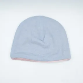 Powder Blue and Shell Pink Cashmere Beanie Hat