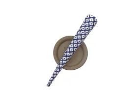 Purple Blue Shibori Kimono Hair Clip, Long Metal Clip