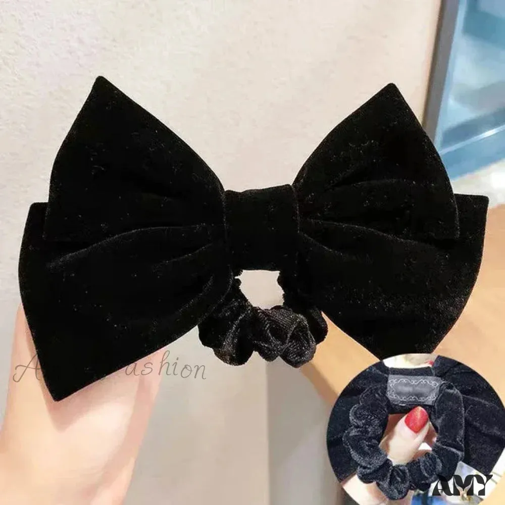 Red Velvet Elegant Fabric Fashion Ponytail Christmas Hair Accessory