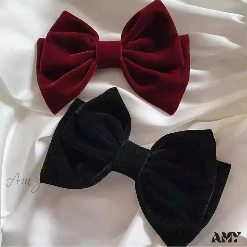 Red Velvet Elegant Fabric Fashion Ponytail Christmas Hair Accessory