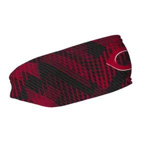 Reds Fleece Headband: Sport Plaid