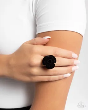 Relaxed Rosette - Black Paparazzi Accessories