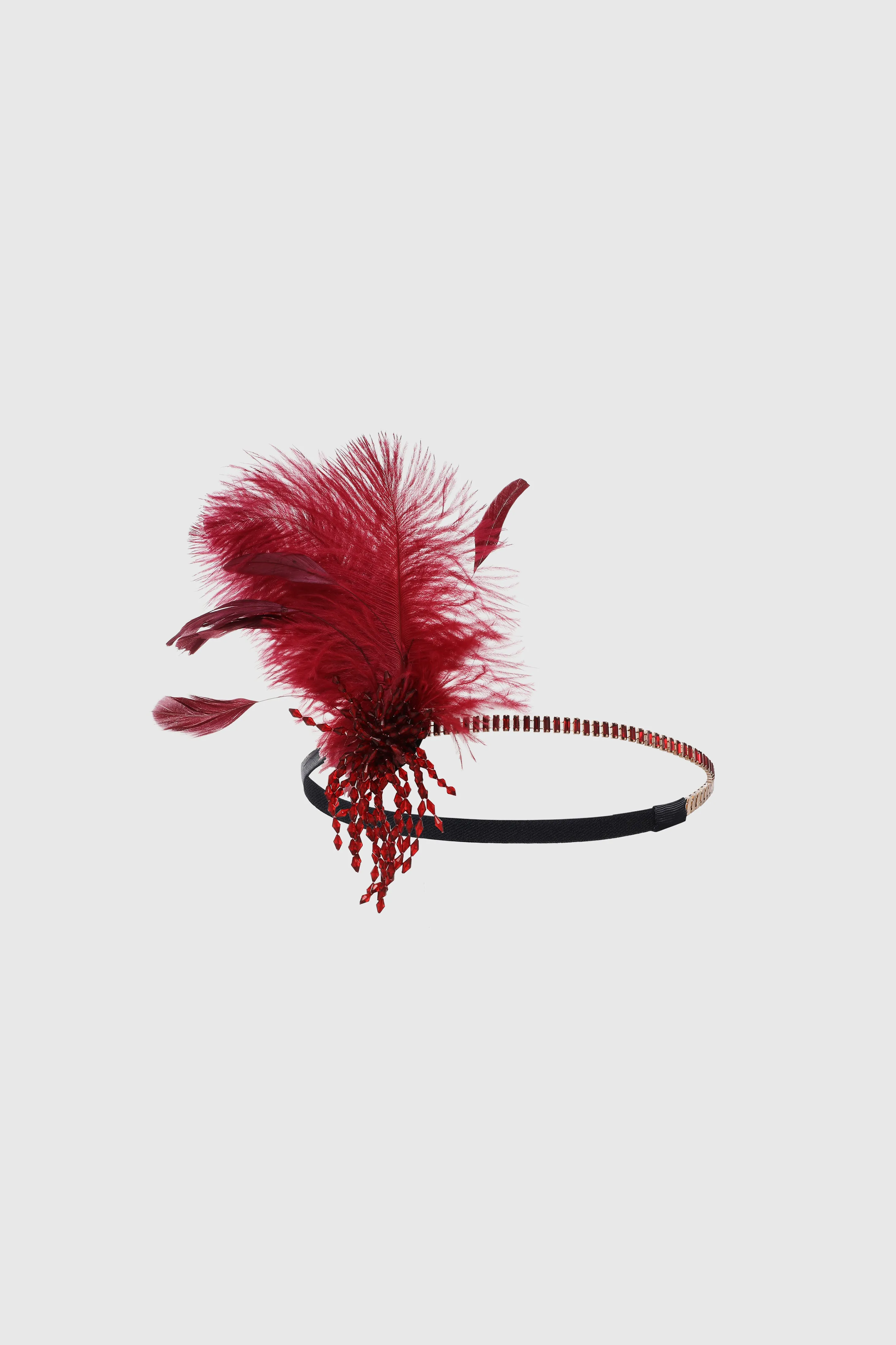 Rhinestone Beaded Tassel Headband