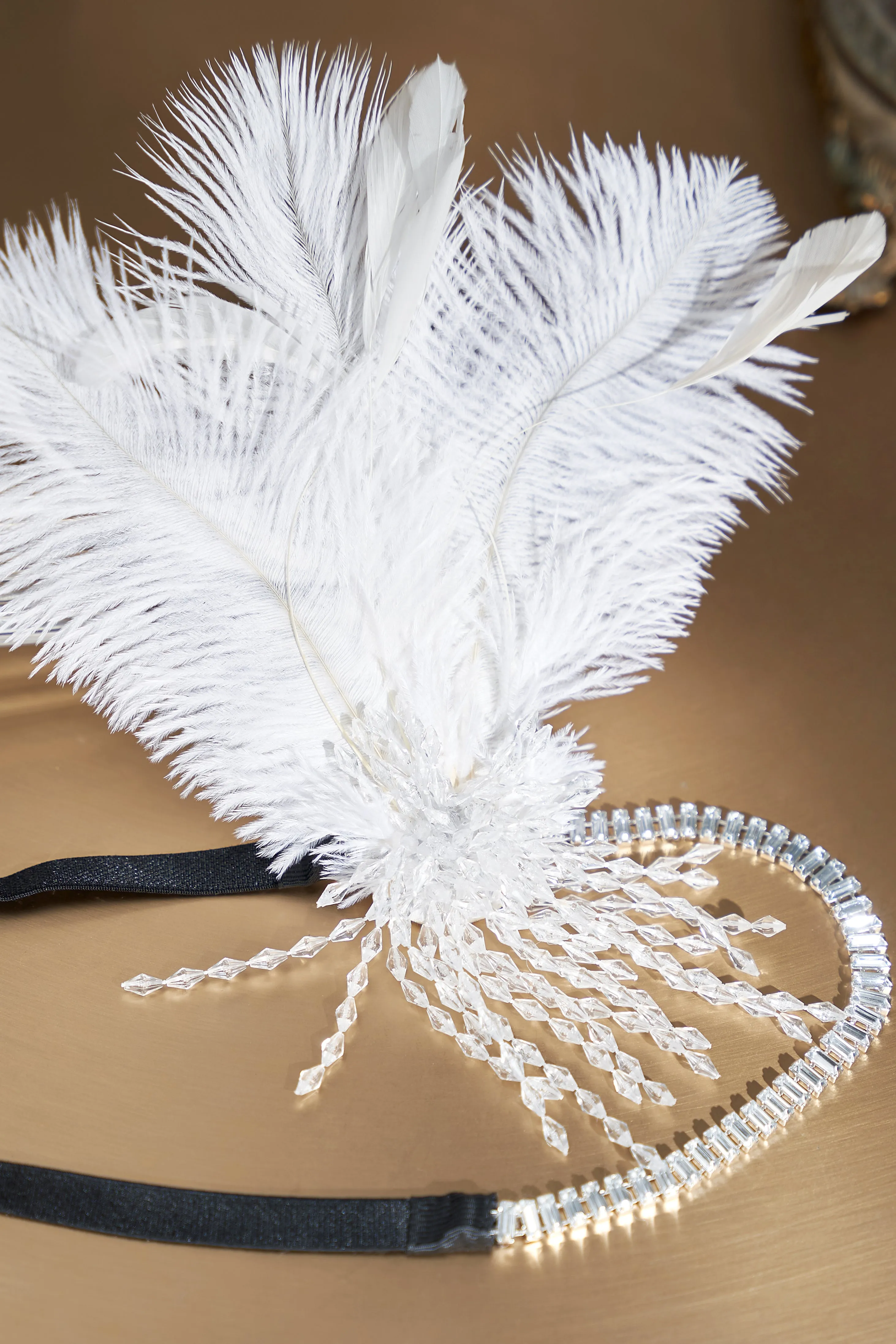 Rhinestone Beaded Tassel Headband