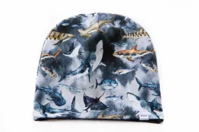 Sea Creatures Reversible Slouchy Beanie