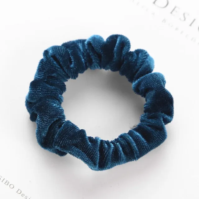 Sidiou Group New Fashion Women Solid Thin Coral Fleece Soft Elastic Hair Bands Ponytail Headbands