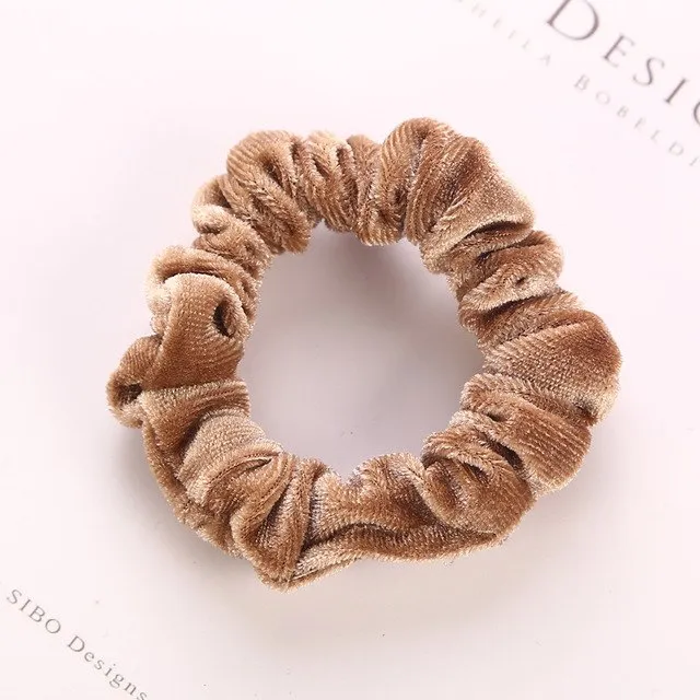 Sidiou Group New Fashion Women Solid Thin Coral Fleece Soft Elastic Hair Bands Ponytail Headbands