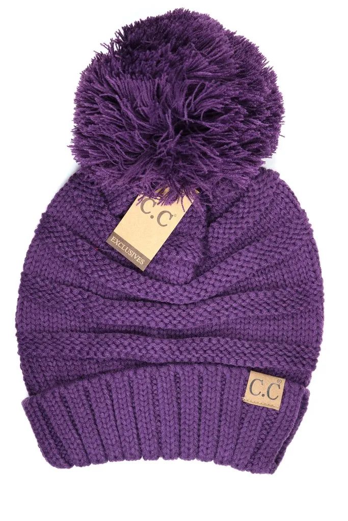 Solid Slouchy Pom
