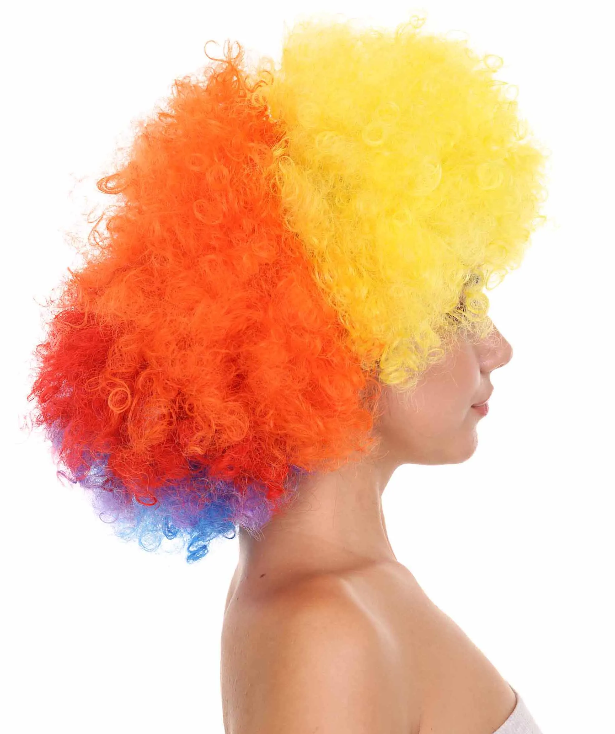 Sport Afro Wig | Super Size Jumbo Multicolor Wig | Premium Breathable Capless Cap