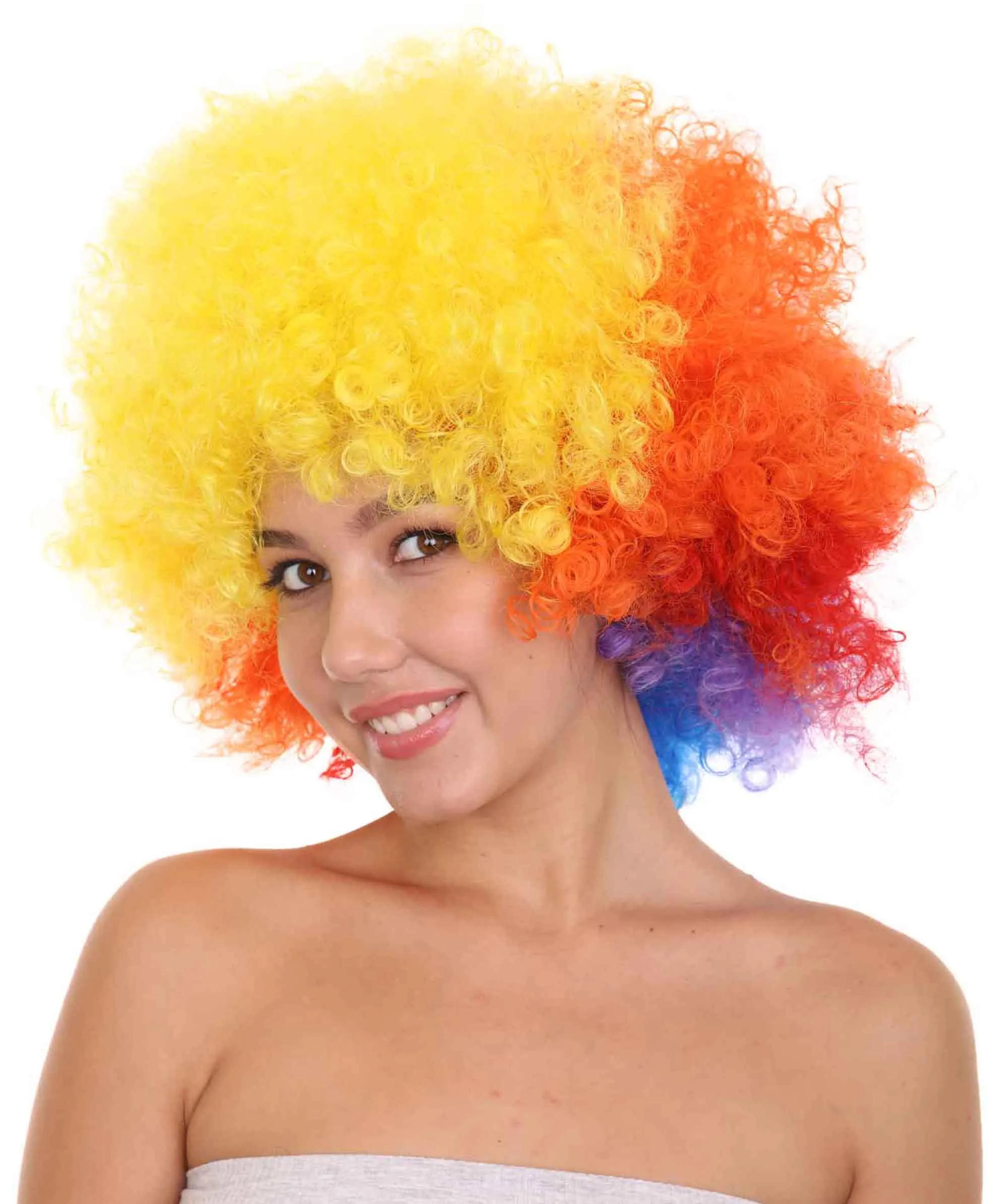 Sport Afro Wig | Super Size Jumbo Multicolor Wig | Premium Breathable Capless Cap