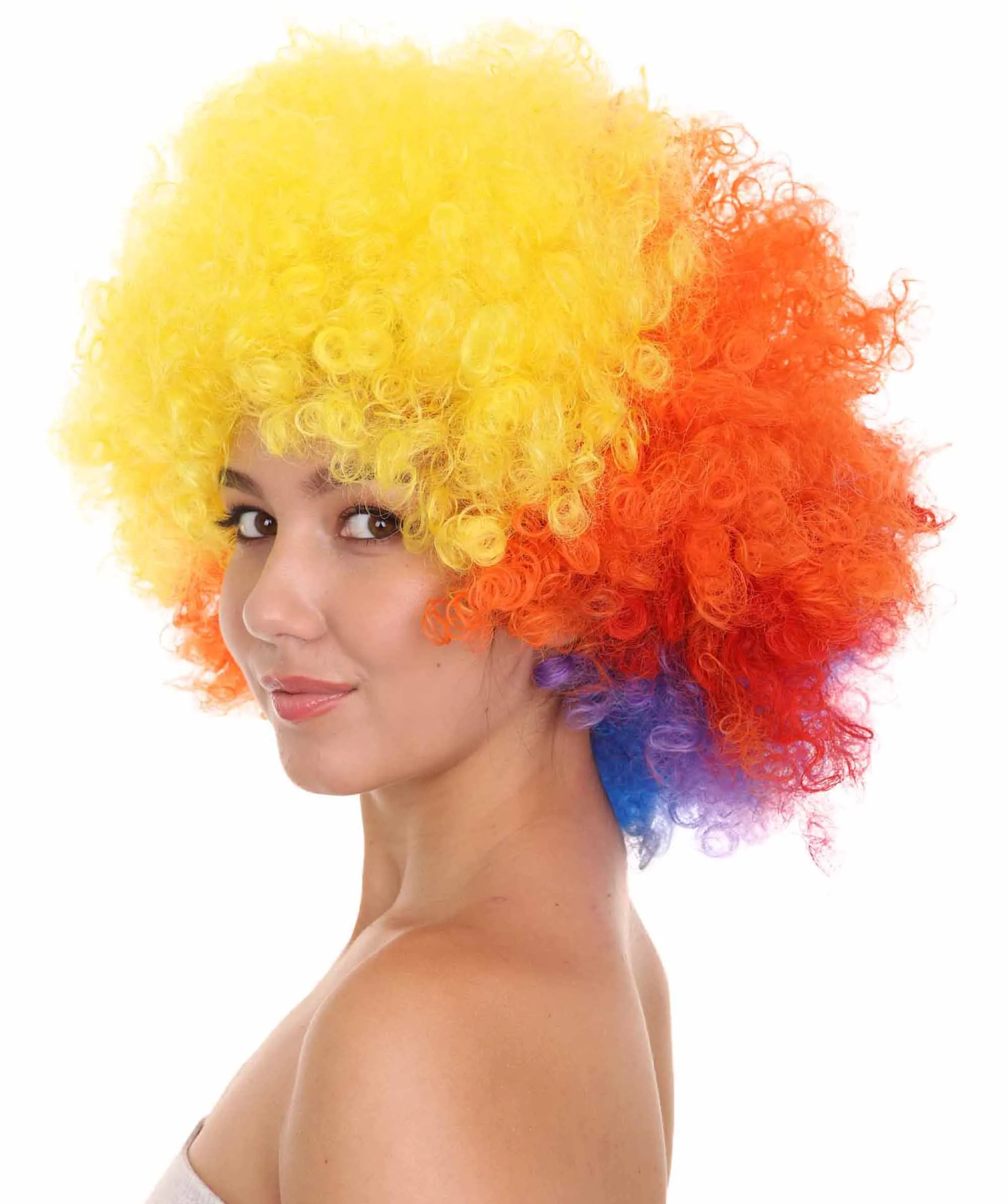 Sport Afro Wig | Super Size Jumbo Multicolor Wig | Premium Breathable Capless Cap