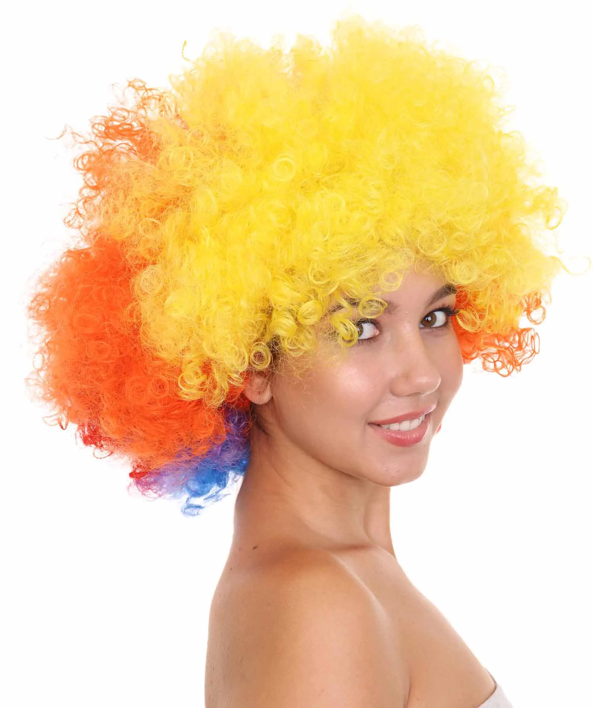 Sport Afro Wig | Super Size Jumbo Multicolor Wig | Premium Breathable Capless Cap