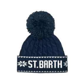 ST BARTH BRAIDED POM BEANIE