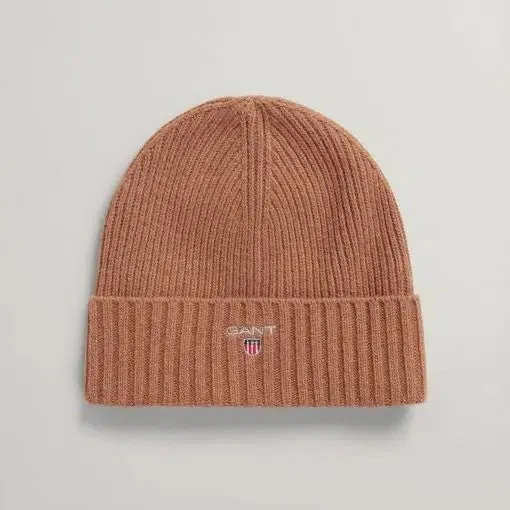 Unisex Shield Wool Beanie - Roasted Walnut
