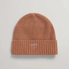 Unisex Shield Wool Beanie - Roasted Walnut