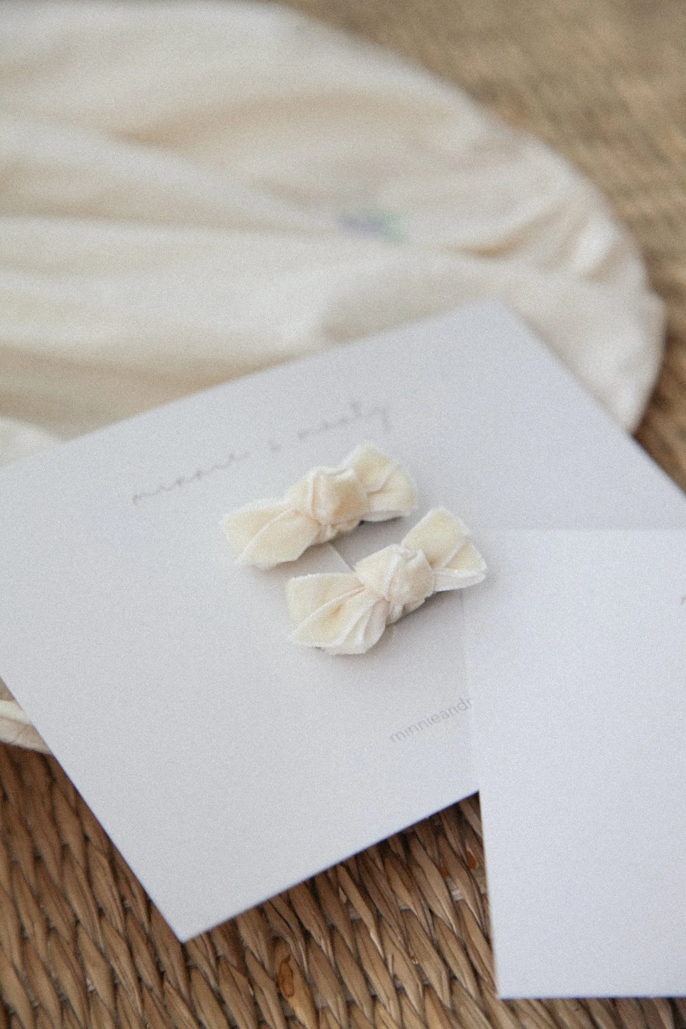 Velvet Mini Bow Clips