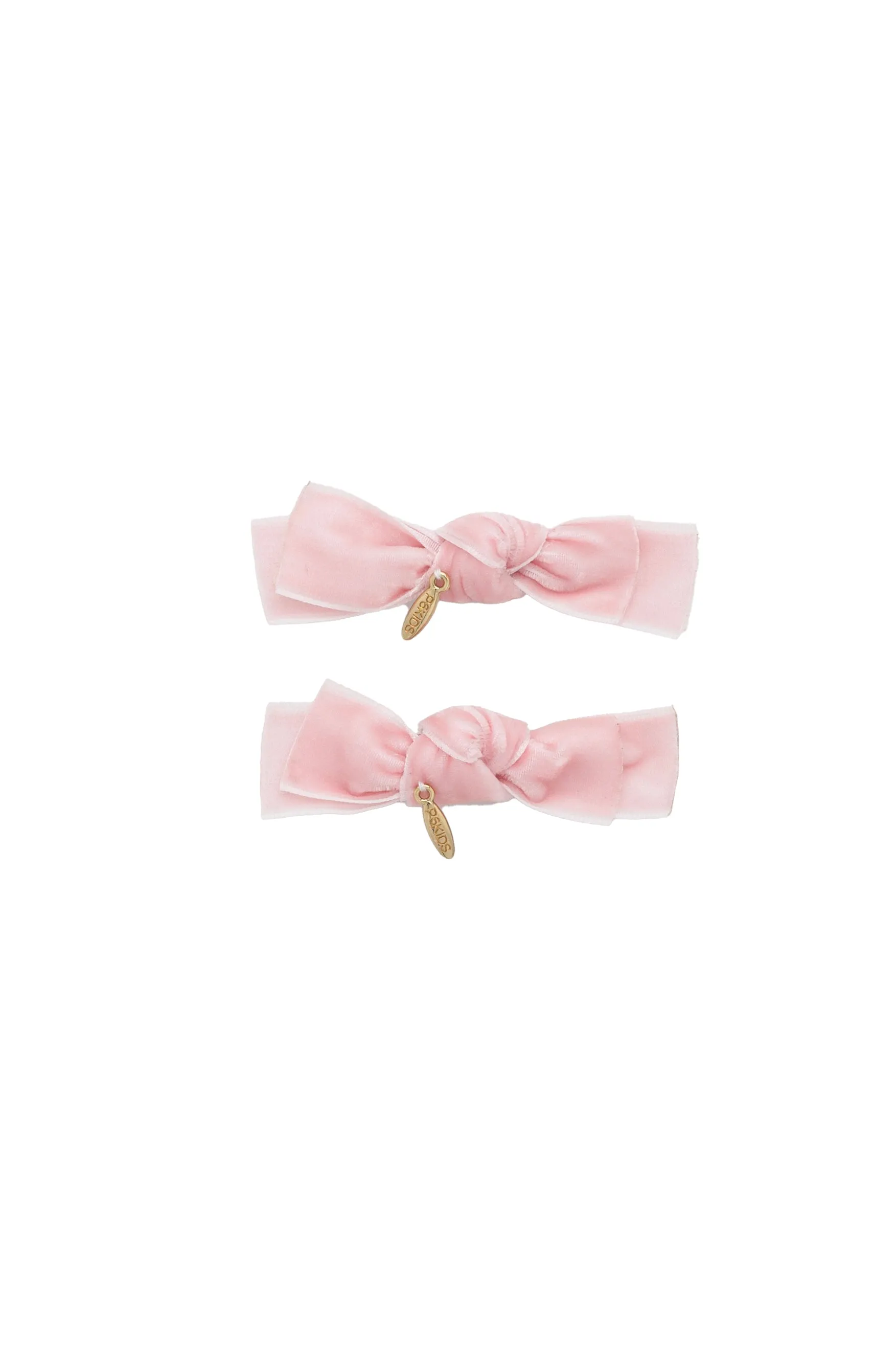 Velvet Ties Clip Set of 2 - Light Pink