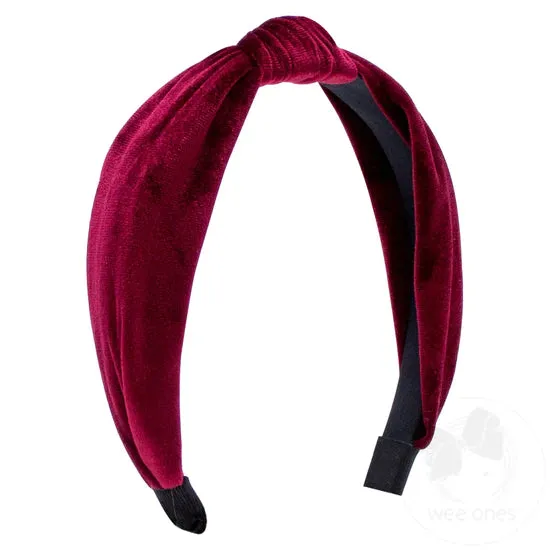 Velvet Wrap Headband w/Knot