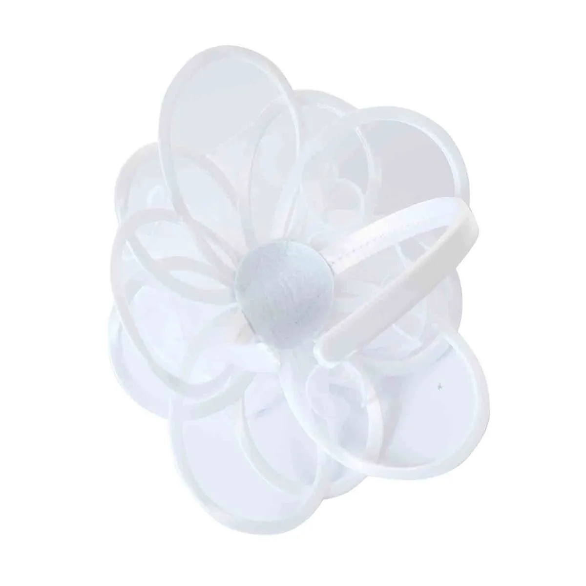 White Satin & Pearl Looped Fascinator