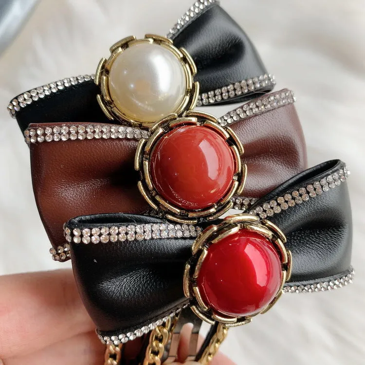 Wholesale Pearl Bow Hair Clips
