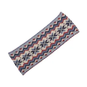 William Powell Ladies Fairisle Merino Headband - Navy