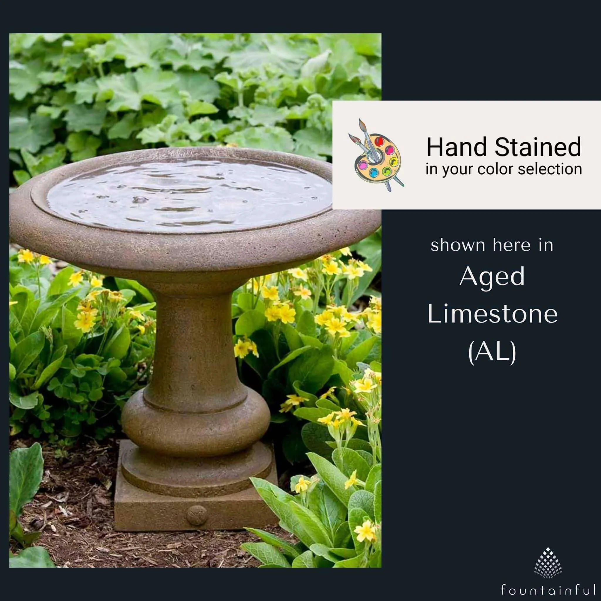 Williamsburg Summer House Concrete Bird Bath - Campania #B126