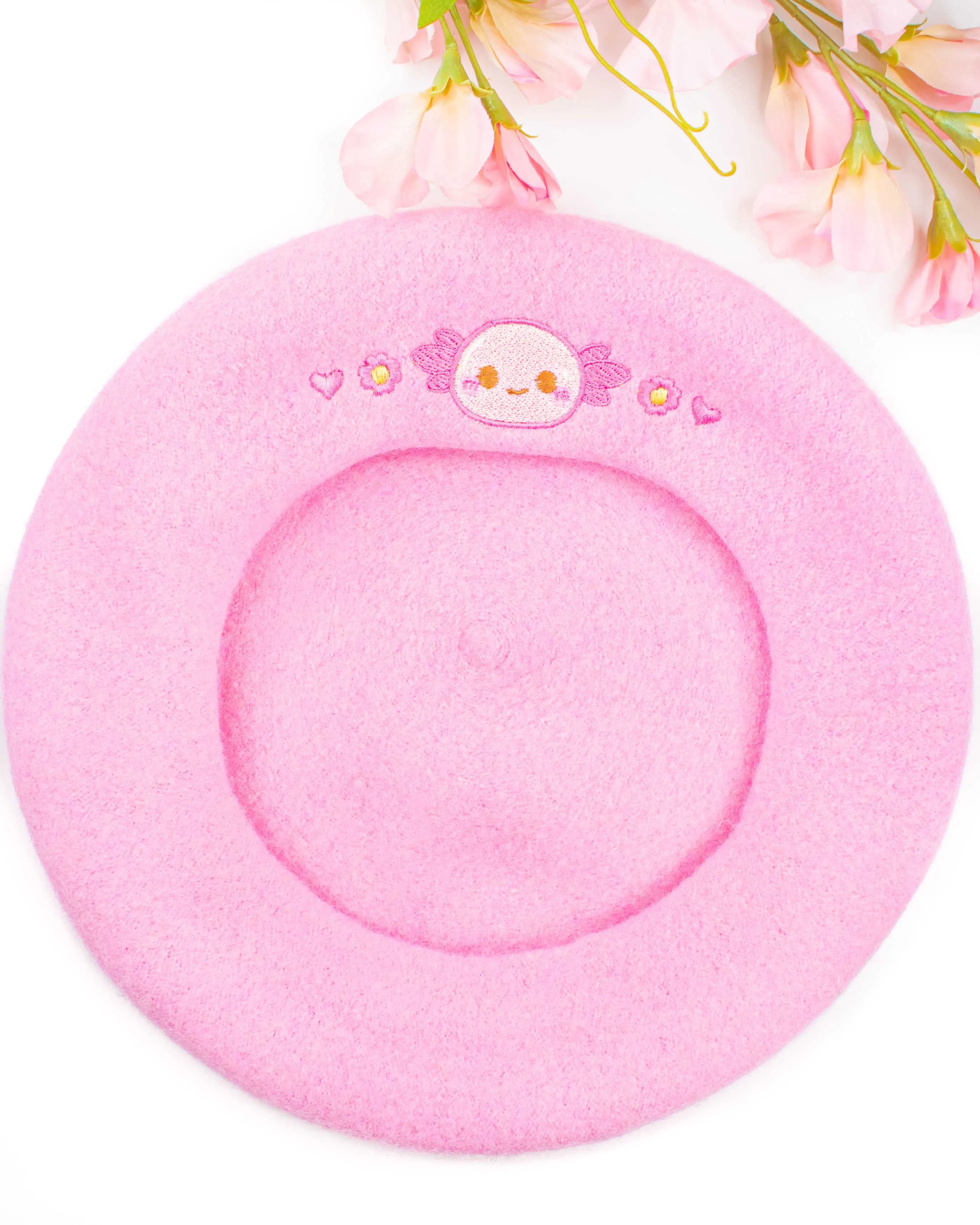 Xoxi The Axolotl Embroidered Beret
